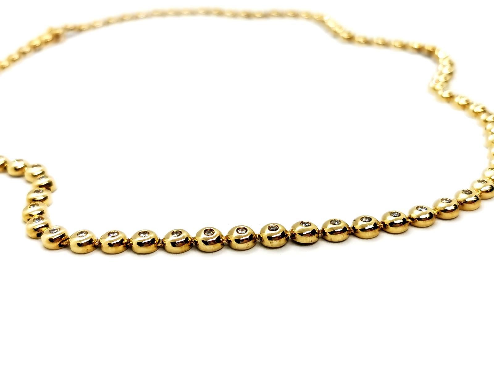 Chain Necklace Yellow GoldDiamond For Sale 3