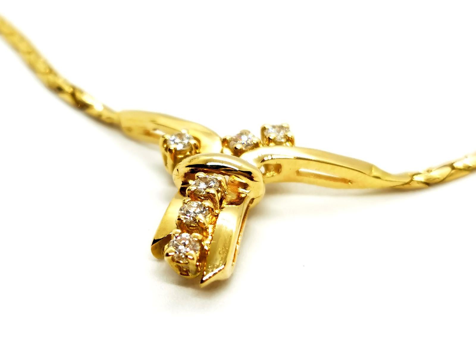 Chain Necklace Yellow Gold Diamond For Sale 2