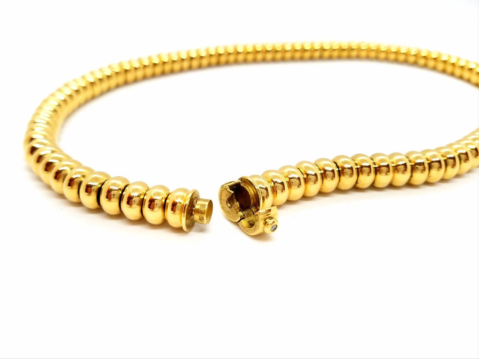 Chain Necklace Yellow Gold Diamond For Sale 4