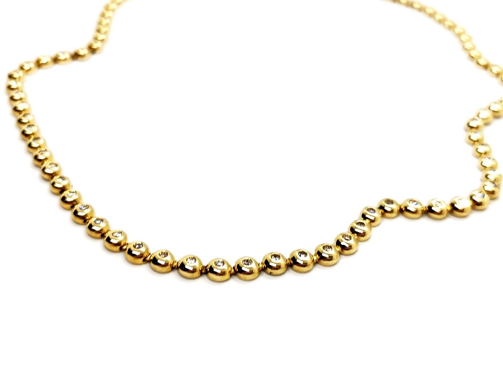 Chain Necklace Yellow GoldDiamond For Sale 4