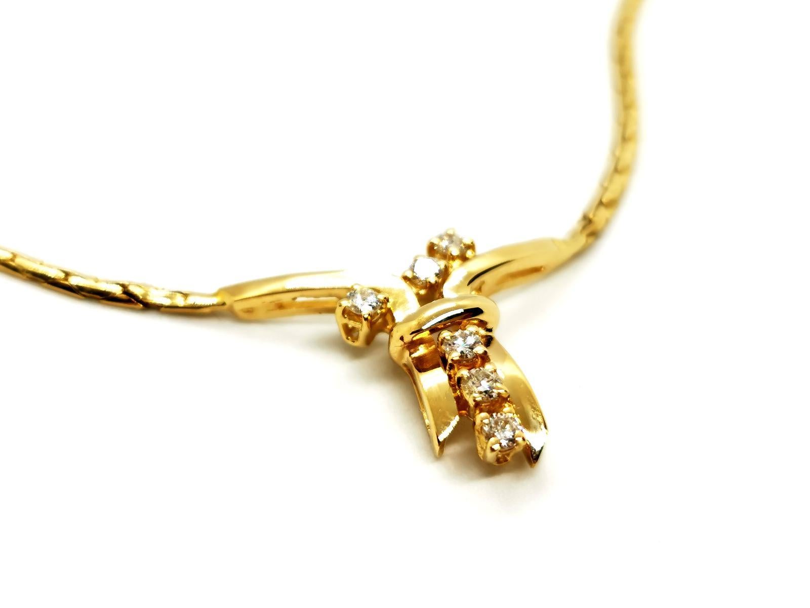 Chain Necklace Yellow Gold Diamond For Sale 3