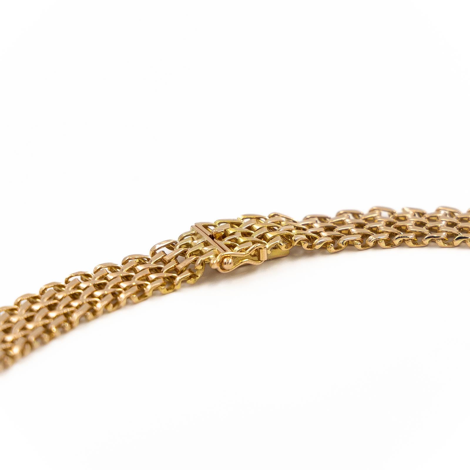 Chain Necklace Yellow Gold Diamond For Sale 3