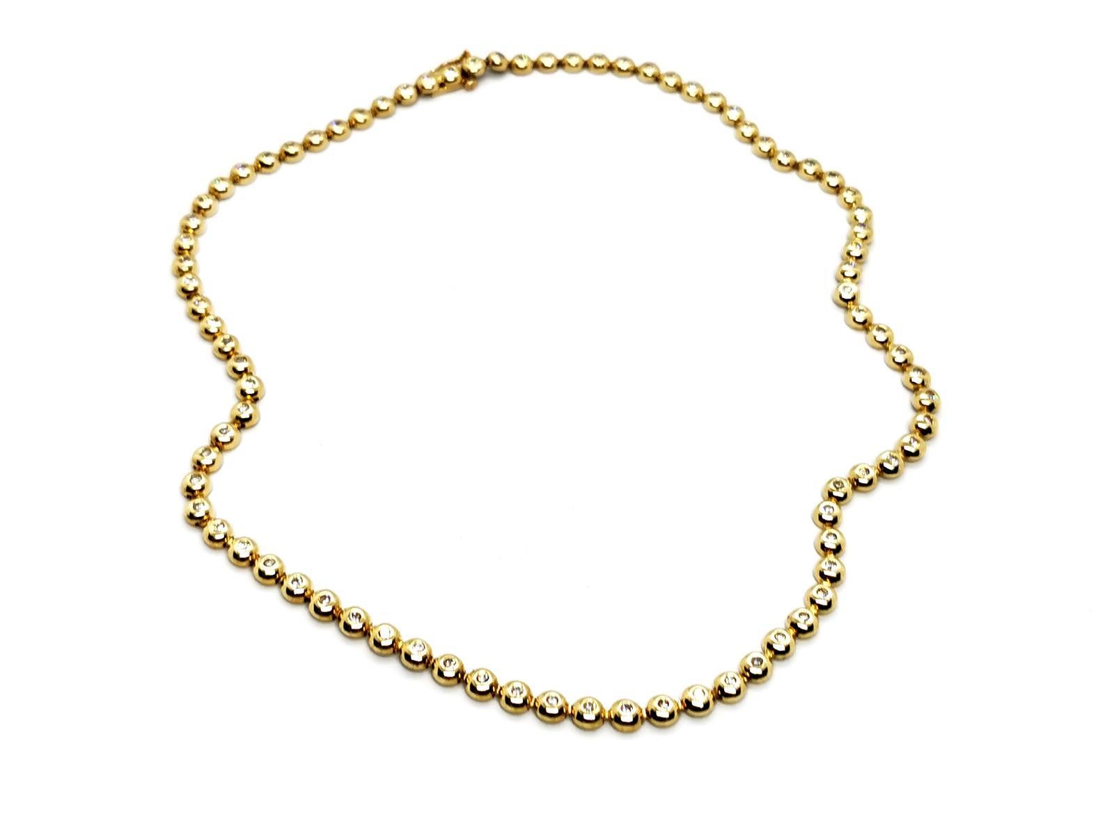Chain Necklace Yellow GoldDiamond For Sale 5