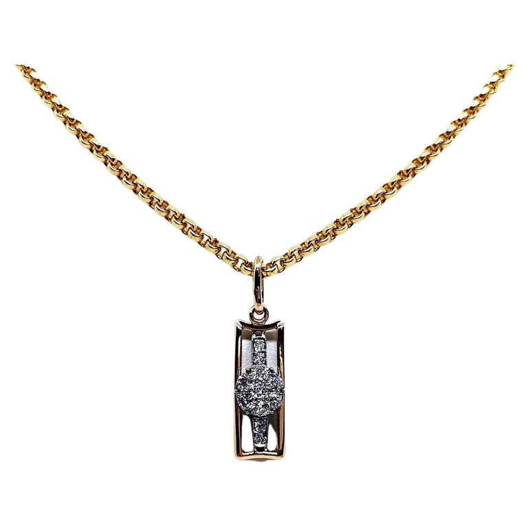 Chain Necklace Yellow Gold Diamond For Sale at 1stDibs