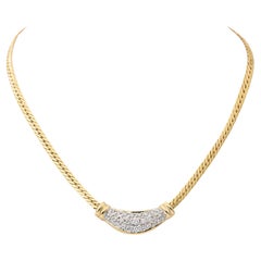 Chain Necklace Yellow Gold Diamond Chain Necklace Yellow Gold Diamond