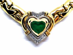 Chain Necklace Yellow Gold Emerald