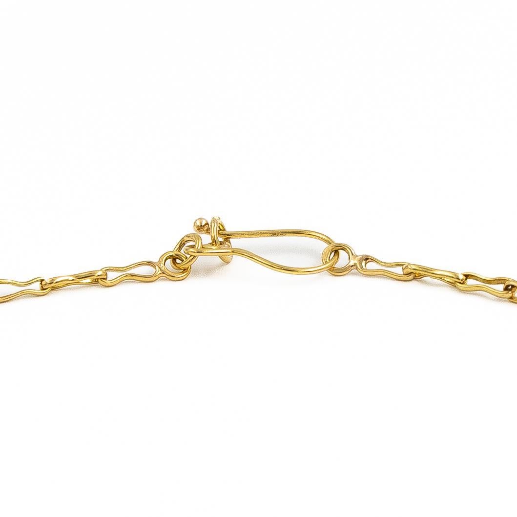 Chain Necklace Yellow GoldLapis Lazuli For Sale 3