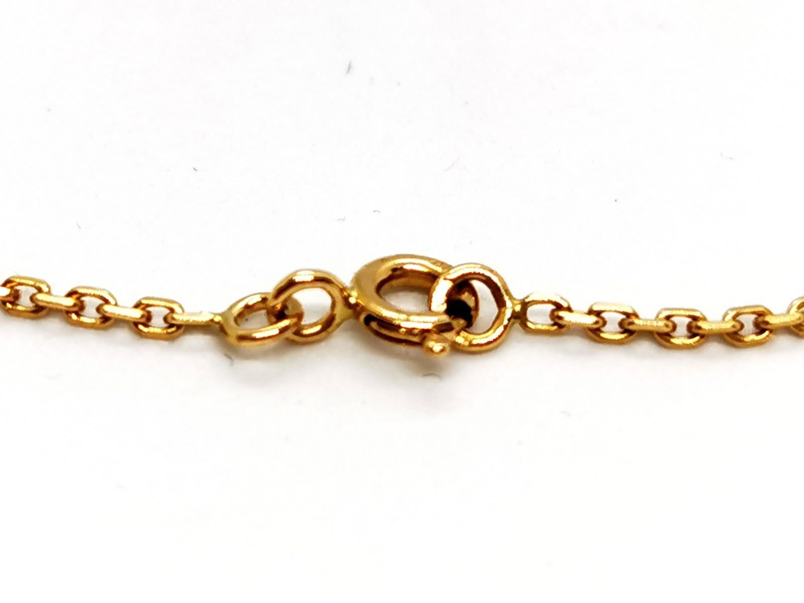 Halskette mit Gelbgold-Opal im Angebot 5