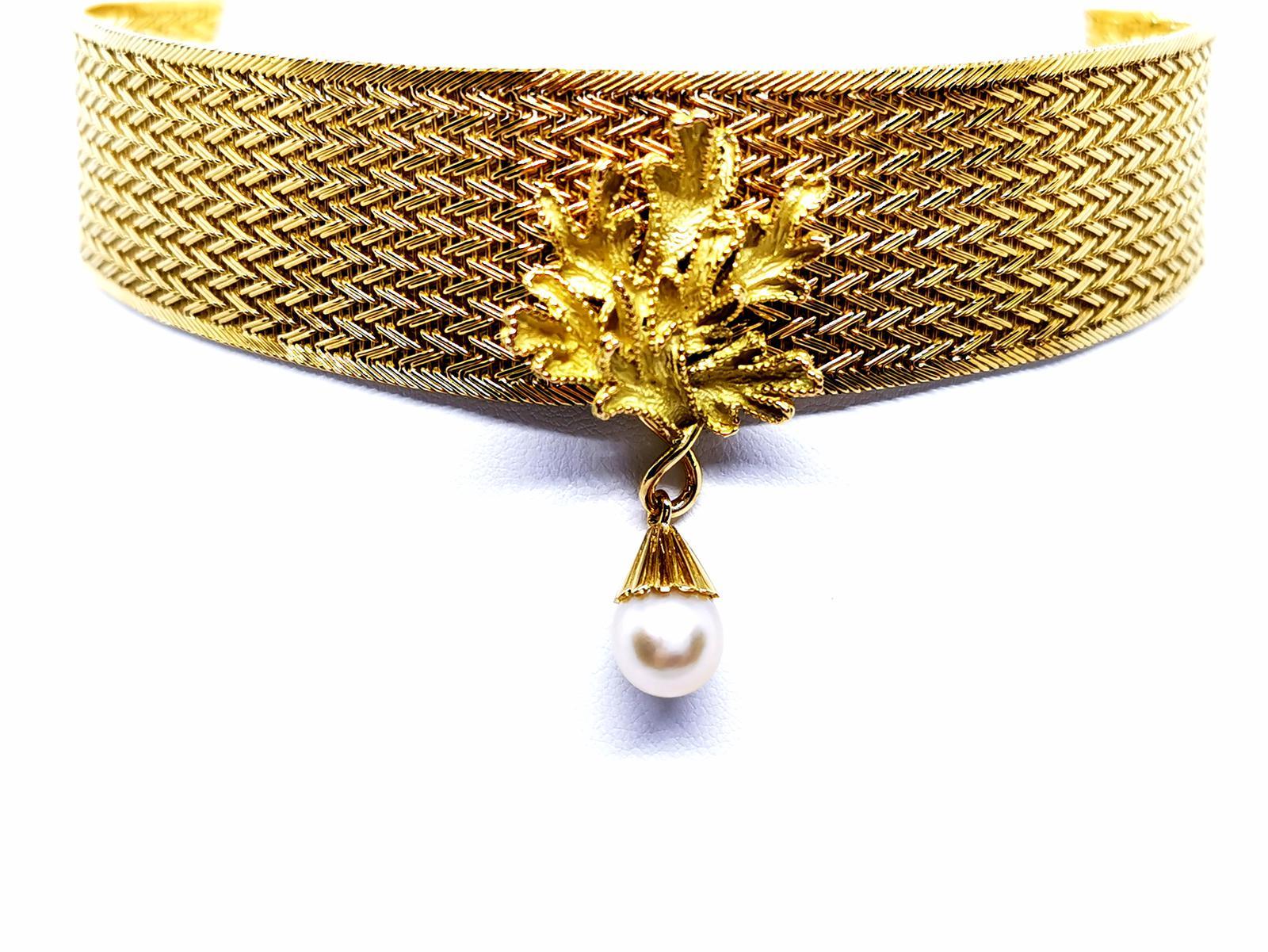 Chain Necklace Yellow GoldPearl For Sale 12