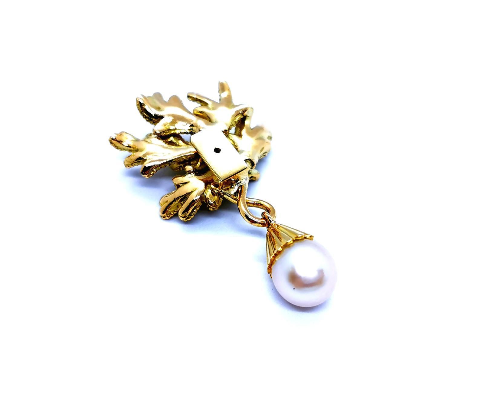 Chain Necklace Yellow GoldPearl For Sale 13