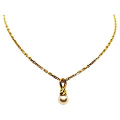 Chain Necklace Yellow Gold Pearl