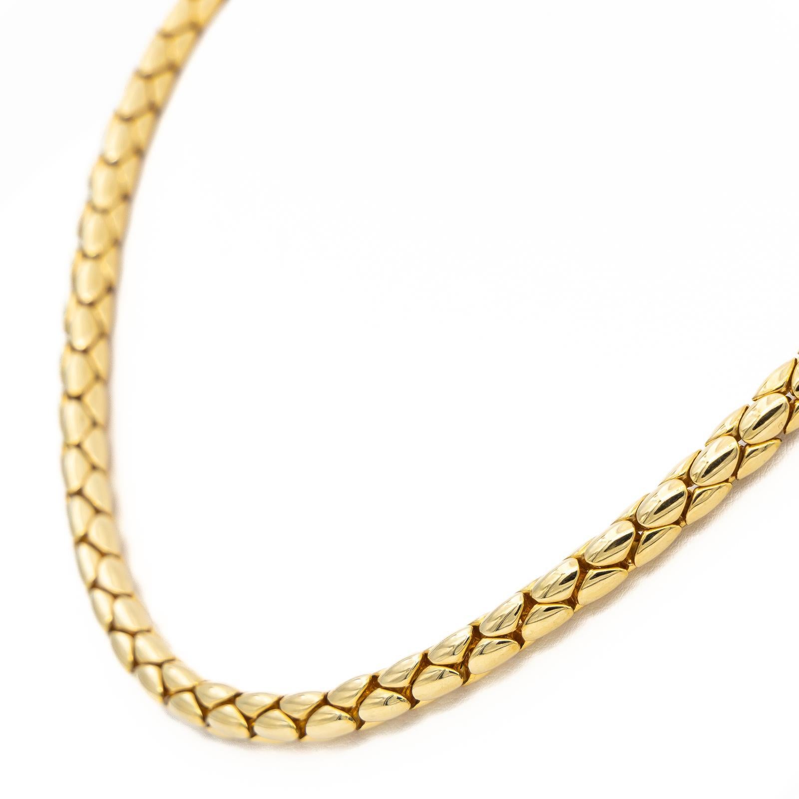 Chain Necklace Yellow Gold Ruby In Excellent Condition For Sale In PARIS, FR