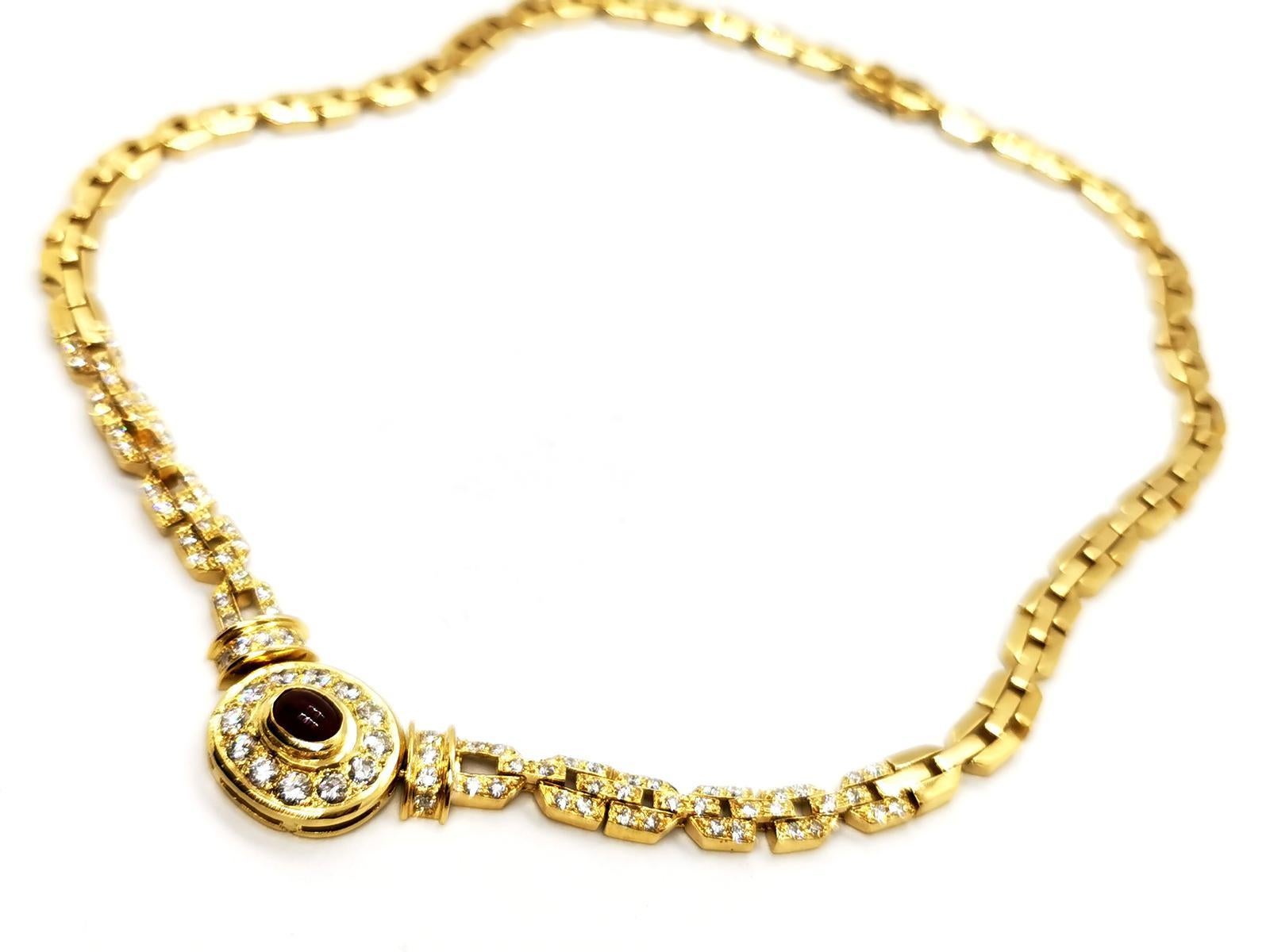 Chain Necklace Yellow GoldRuby For Sale 1