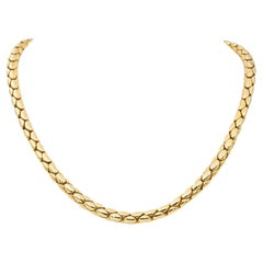 Vintage Chain Necklace Yellow Gold Ruby