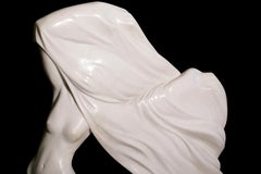 "CHAIN" Phase II, Hand-Crafted White Polished Marble Sculpture