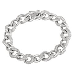 Chain Pink Gold 18K Bracelet Diamond for Her