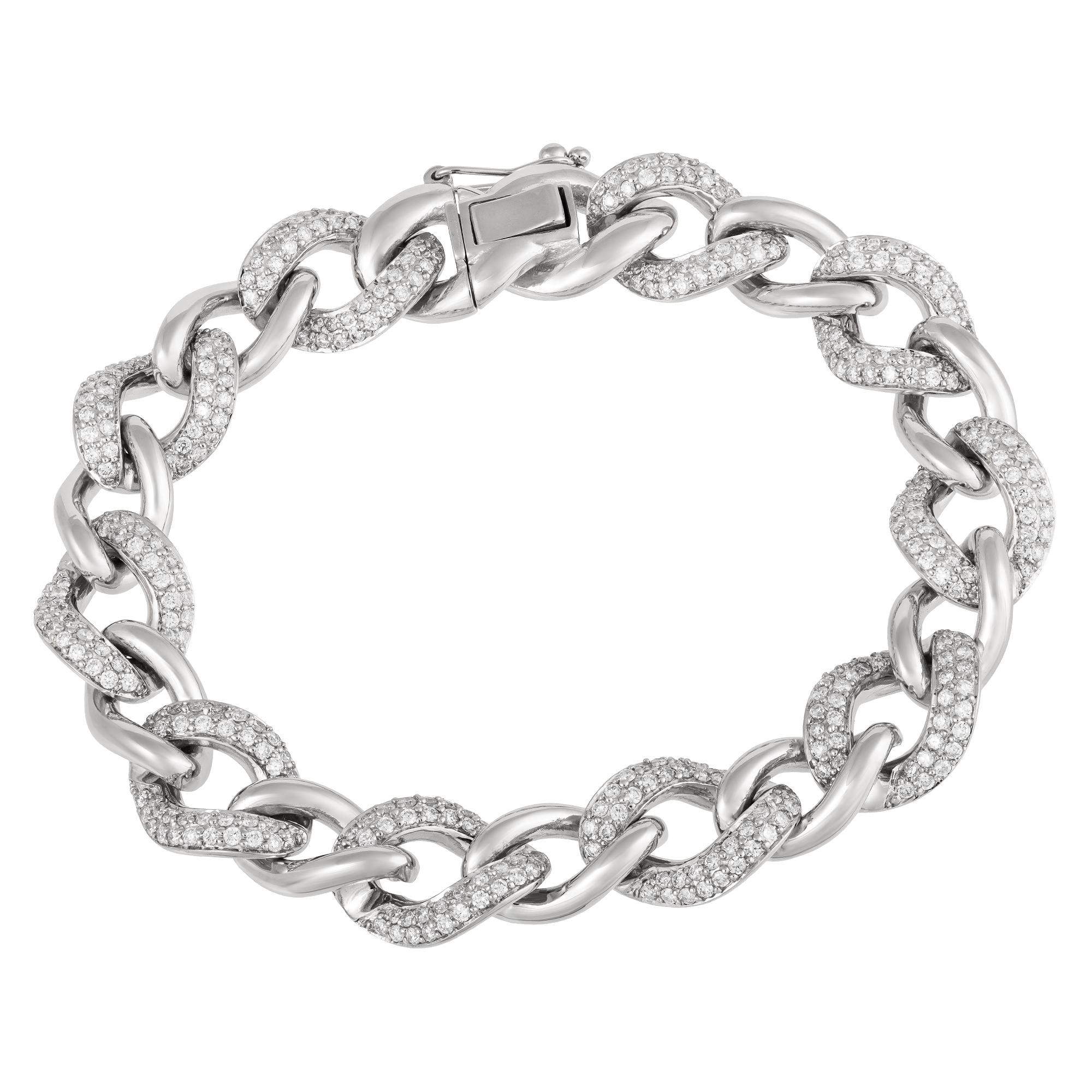 Cadena Oro Rosa 18K Pulsera Diamante para Ella en Nuevo estado para la venta en Genève, GE