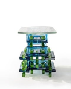 CHAIN Side Table in Light amber by Bethan Laura Wood for Wonderglass