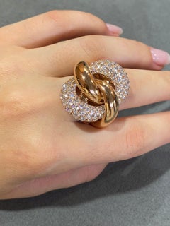 Catena di diamanti a forma di rosa in oro 18 carati per lei