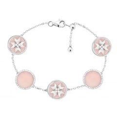 Kette Weißgold 14K Armband Diamant Opali für Sie