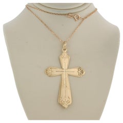 Chain with Retro pendant 14k pink gold