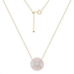 Chain Rose Gold 14K Necklace Diamond Opal For Her