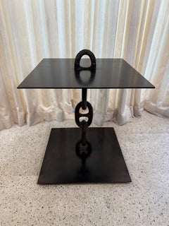Chaine d'Ancre Antique Iron Chain Links Side Table (4 Available)
