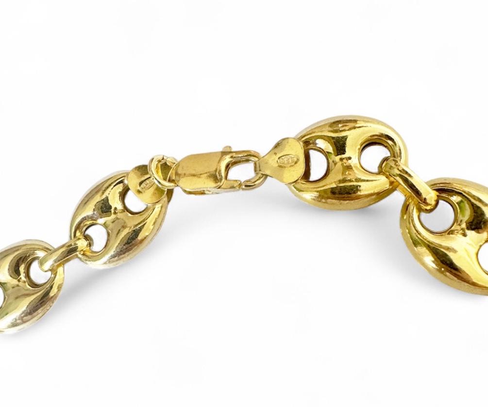 Collana Chaine d'Ancre Marin in argento placcato oro 24K cm 45 in vendita 5