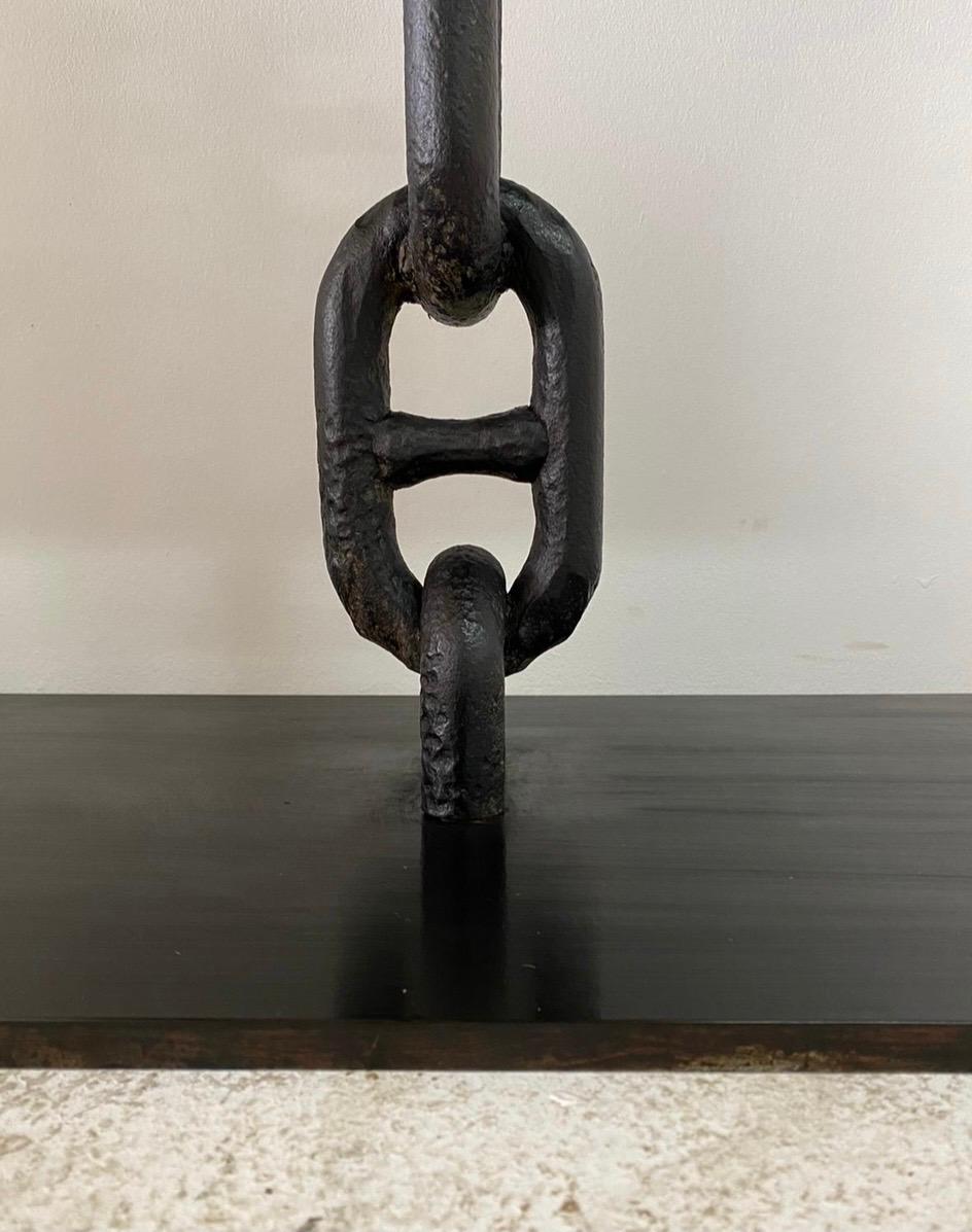 Chaine d'Ancre Style / Konsolentisch aus Kettengeflecht im Zustand „Gut“ im Angebot in East Hampton, NY