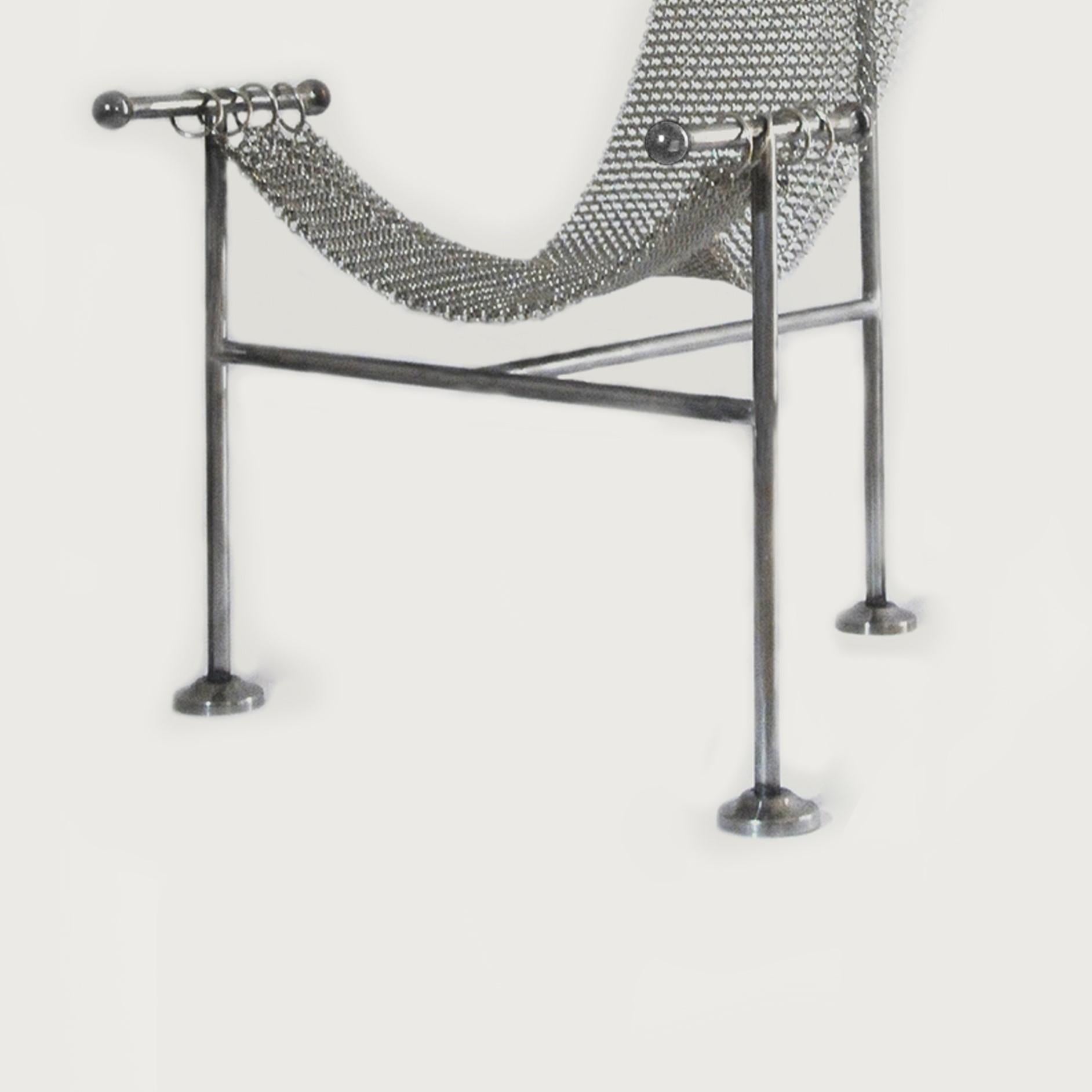 Contemporary Chainmail Chair by Panorammma For Sale