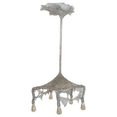 Chainmail Cobweb Chandelier by Panorammma, Steel, Post-Modern Design