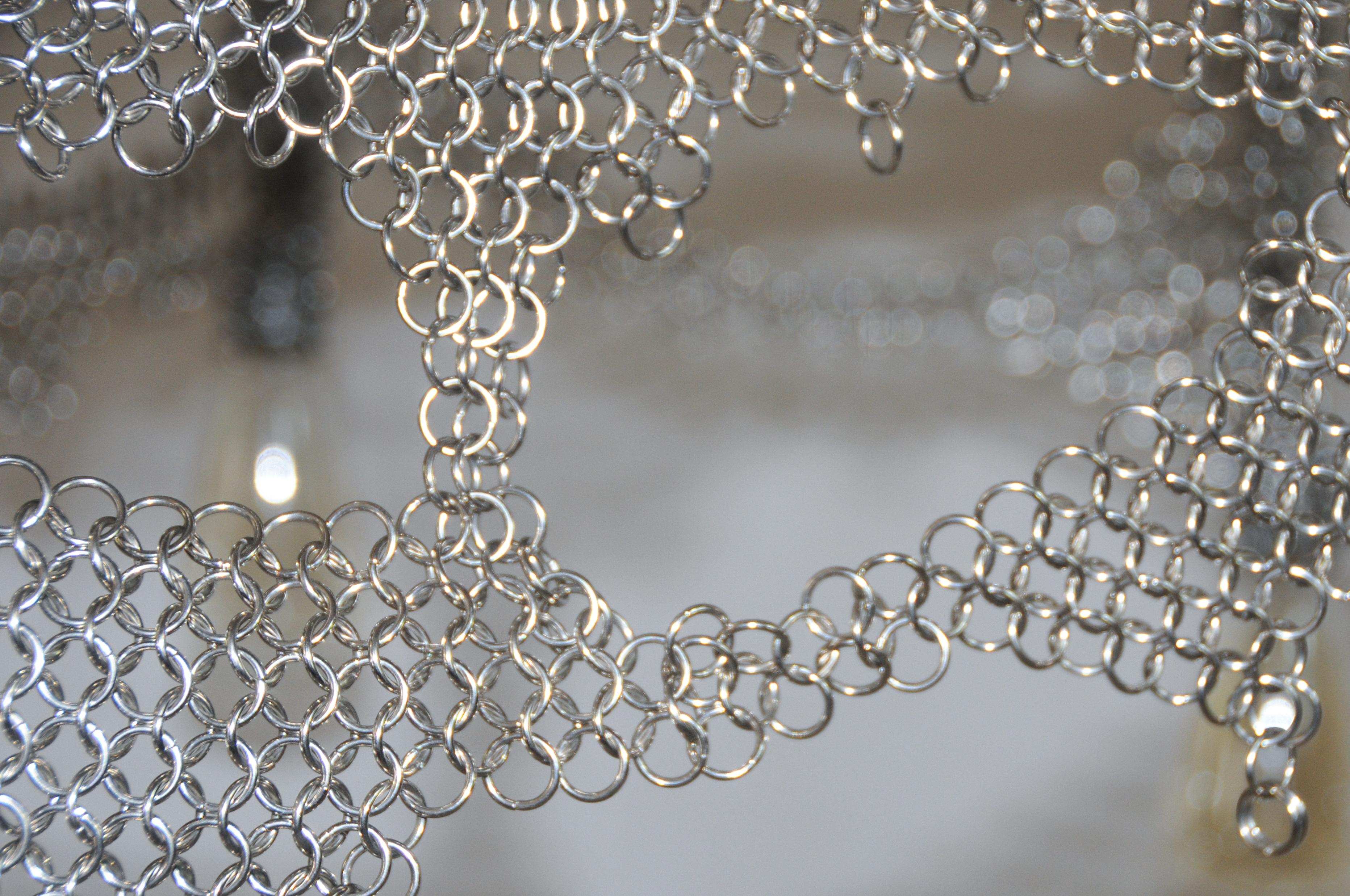 Messicano Lampadario scultoreo Chainmail Cobweb in vendita