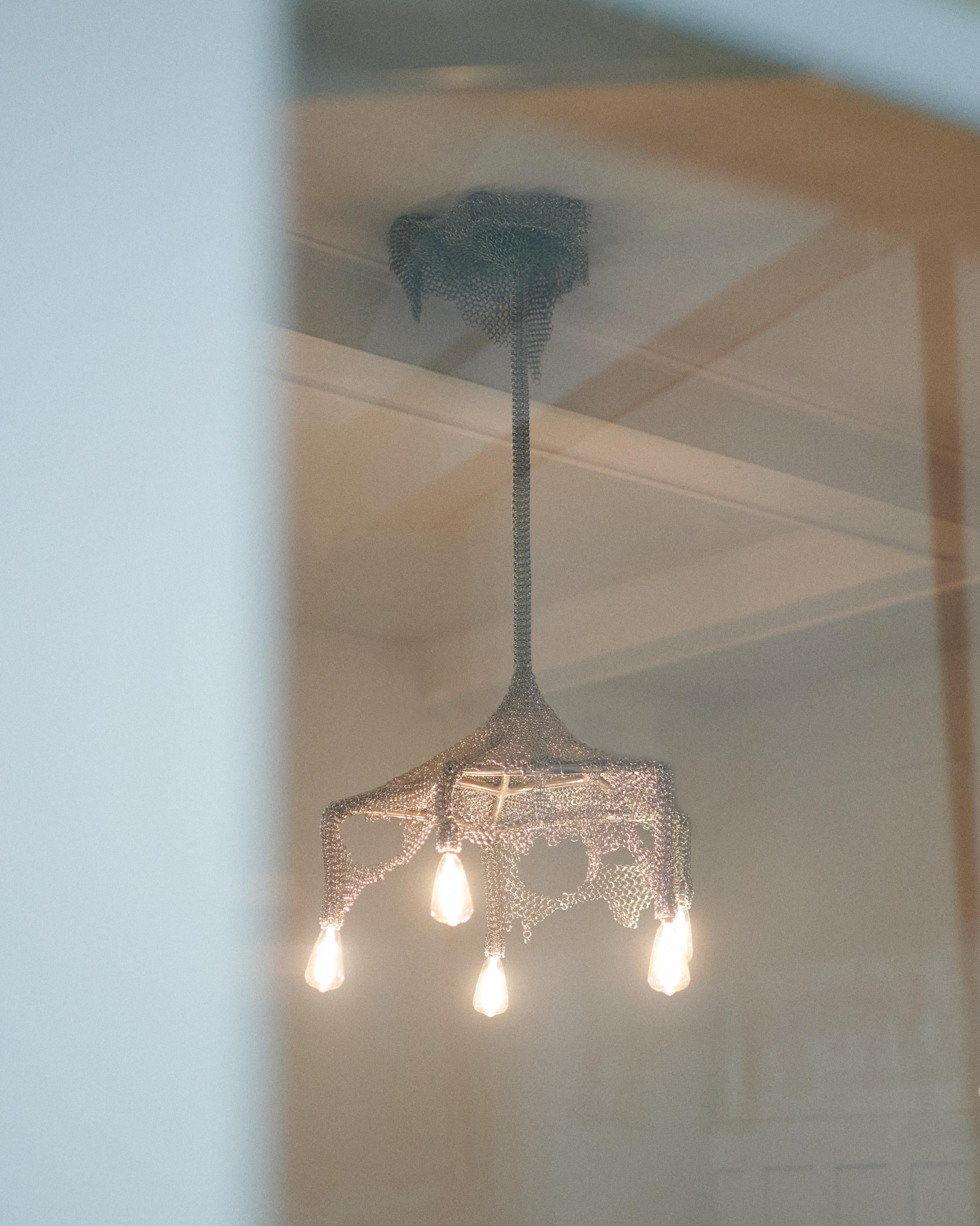 Araña escultórica de telaraña de cota de malla en Nuevo estado para la venta en Ciudad de México, CDMX
