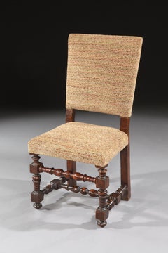 Chair, 19th century, Italian, Baroque, walnut, upholstered, Missoni