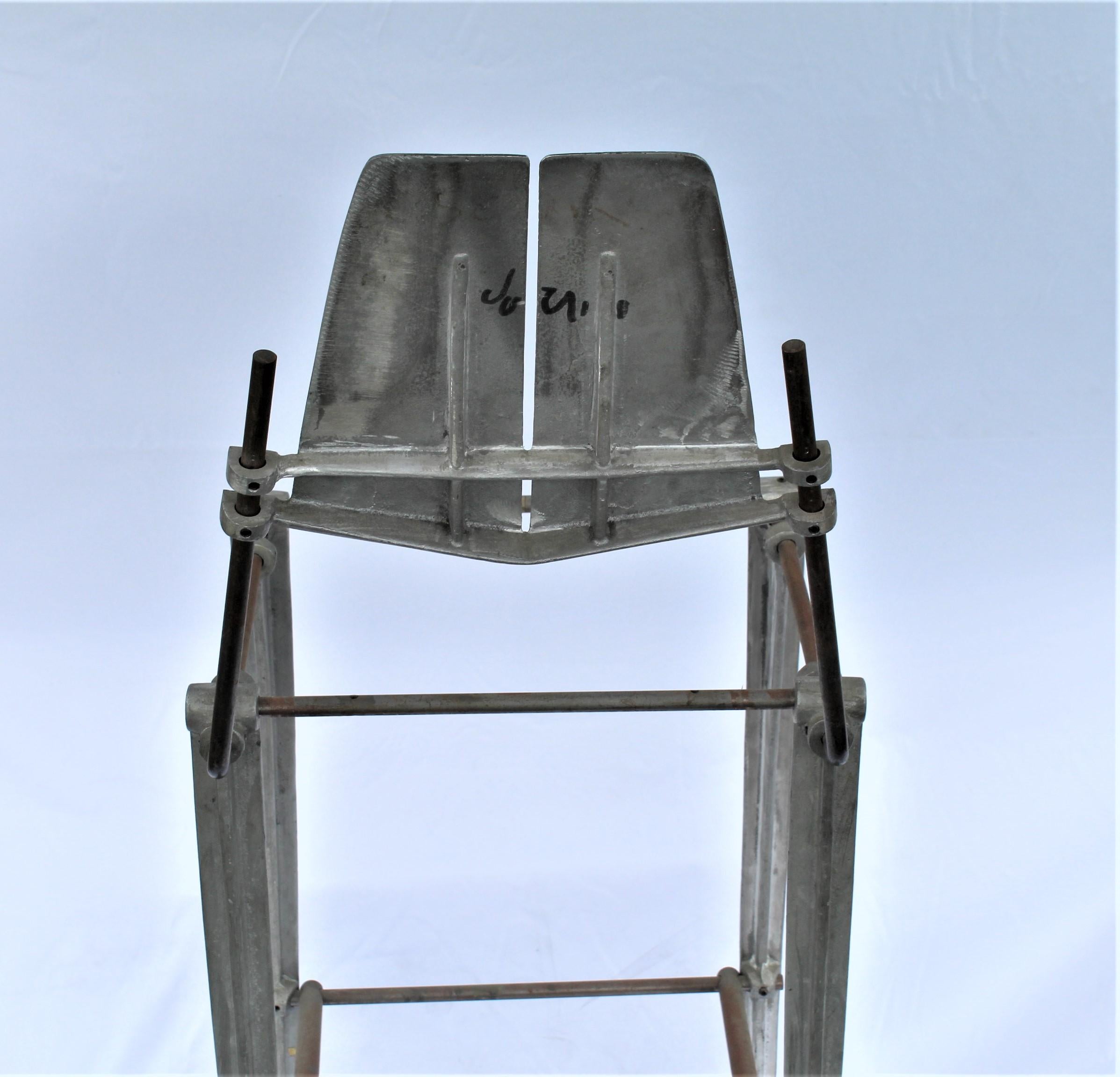 Cast Chair, Aluminum, Midcentury by the Designer R Josten Style   For Sale