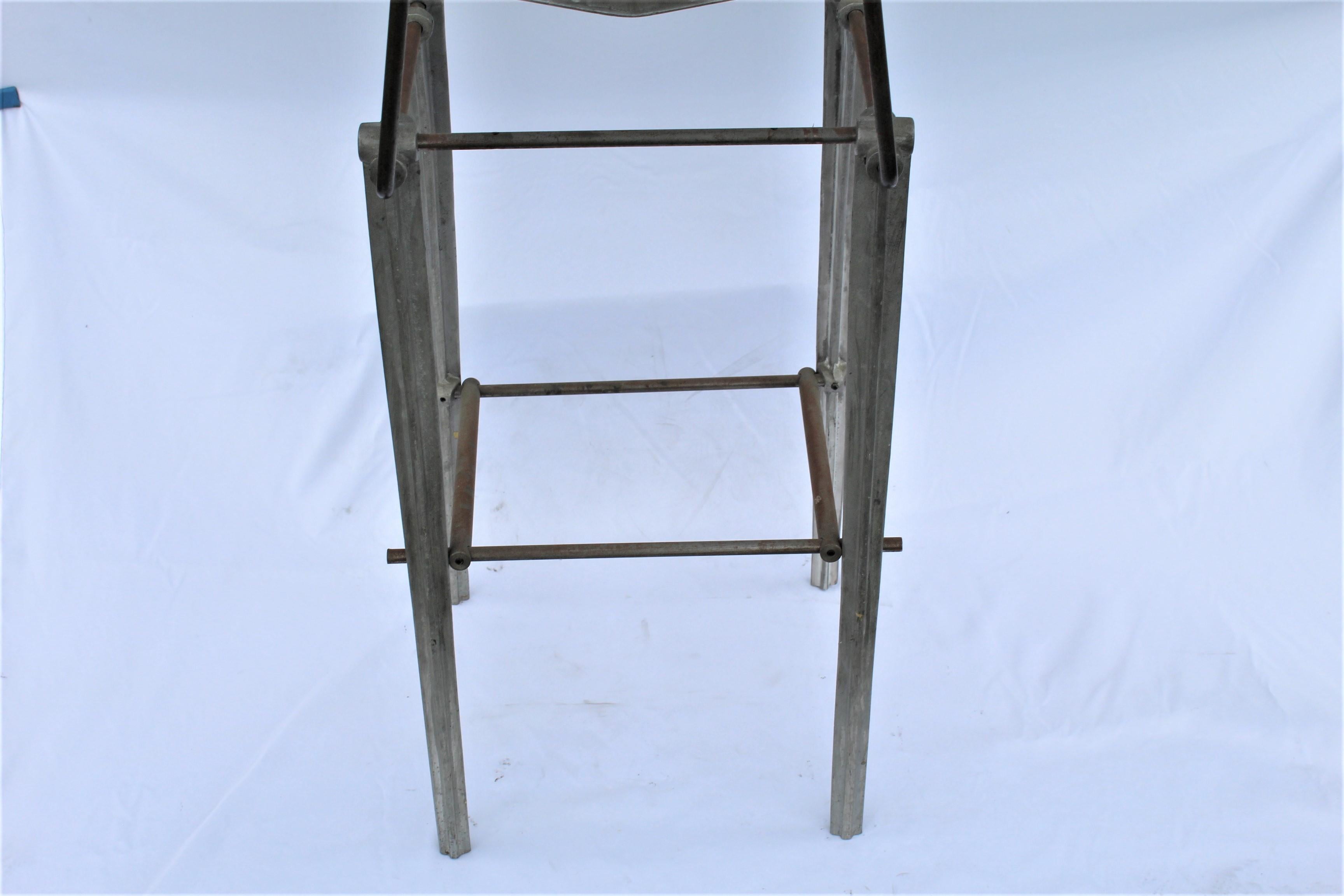 Late 20th Century Chair, Aluminum, Midcentury by the Designer R Josten Style   For Sale