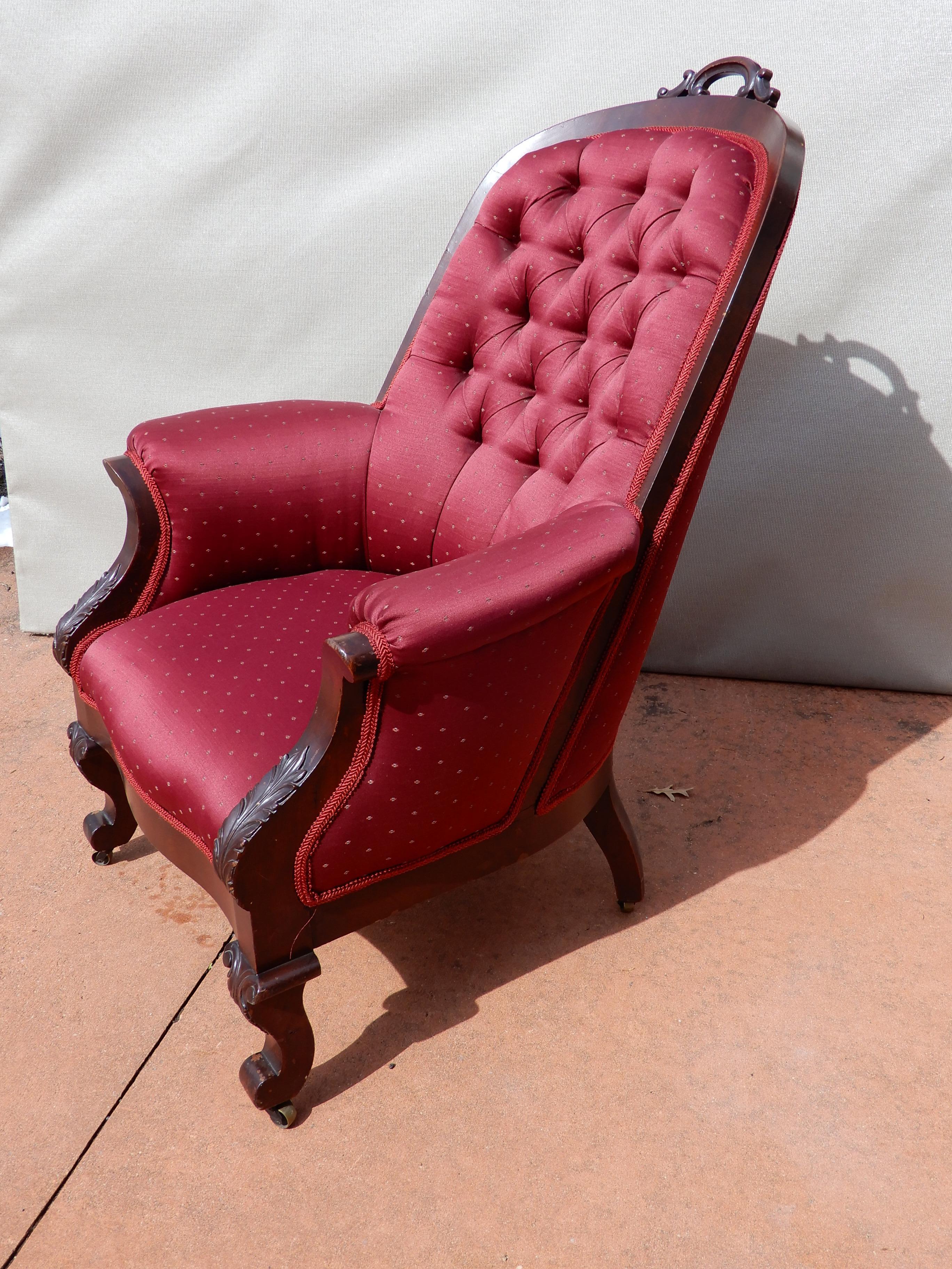Chair American Classical Phyfe Style Mahogany Armchair For Sale 1