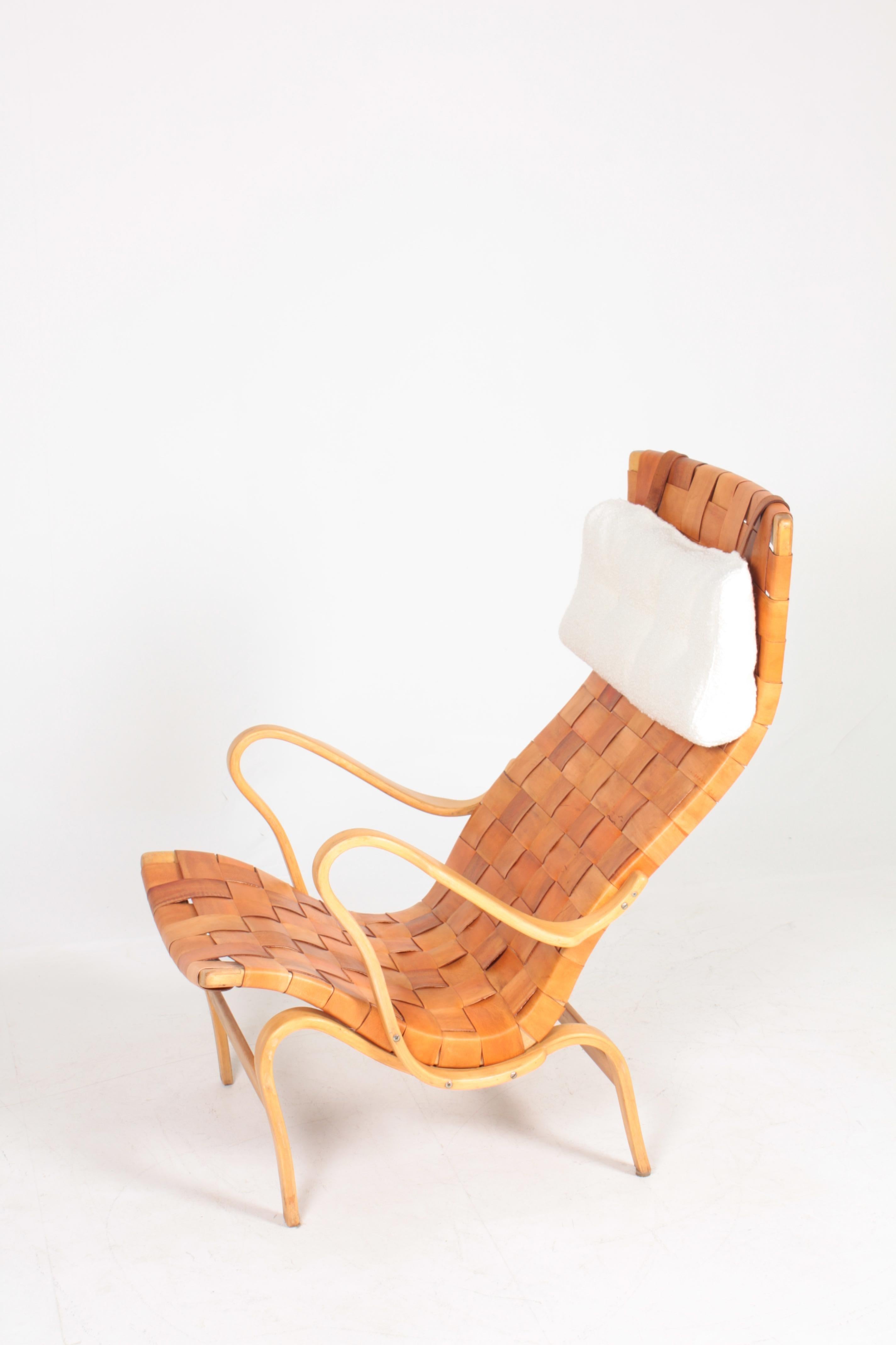 Scandinavian Modern Chair and Ottoman by Bruno Mathsson