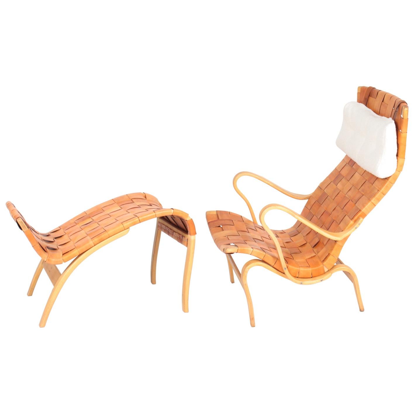 Chair and Ottoman by Bruno Mathsson