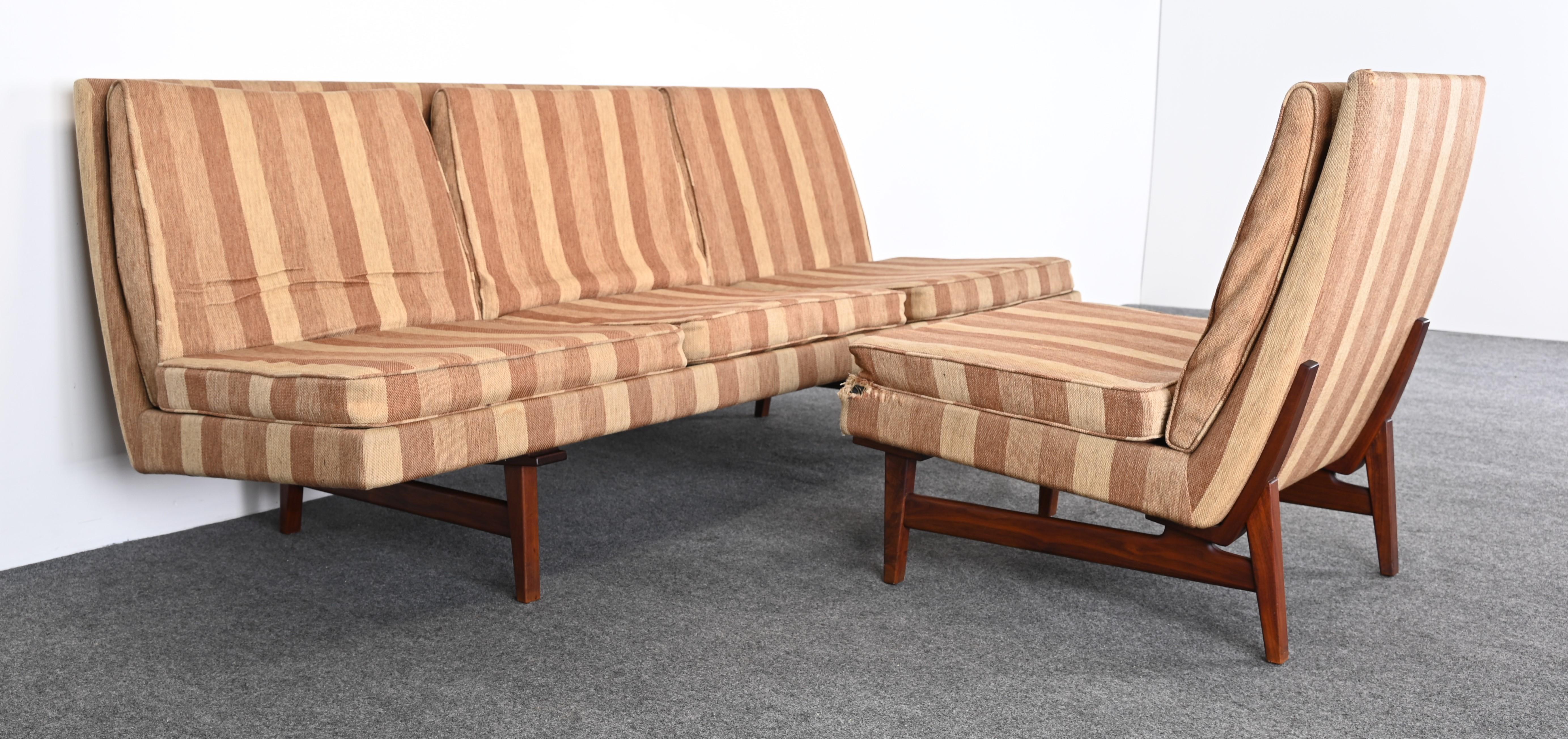 Chair and Sofa by Jens Risom, 1950s In Good Condition In Hamburg, PA