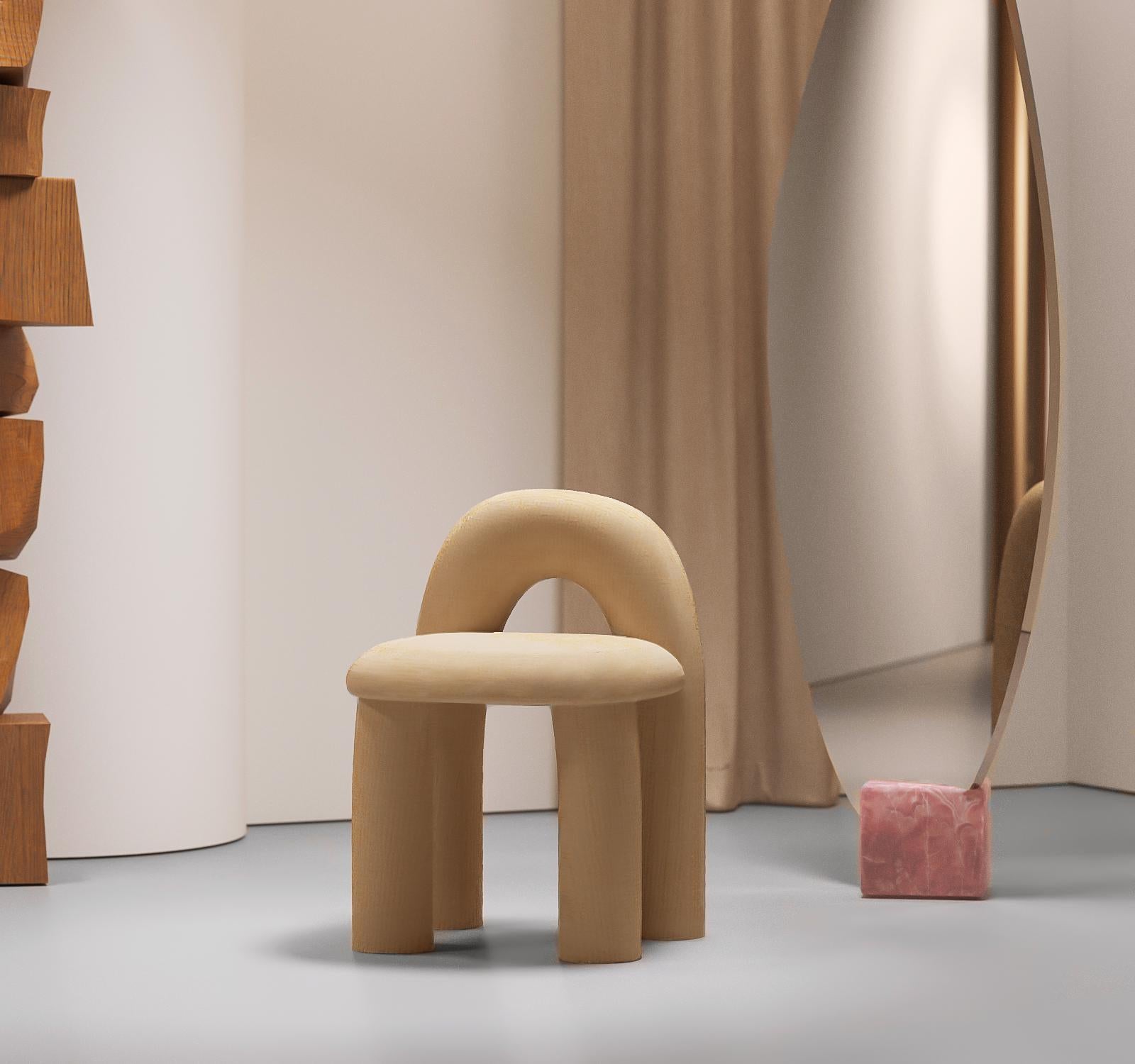 Sedia Arcy in tessuto Kvadrat blu di Alter Ego Studio In condizioni Nuovo in vendita a Castelo da Maia, 11
