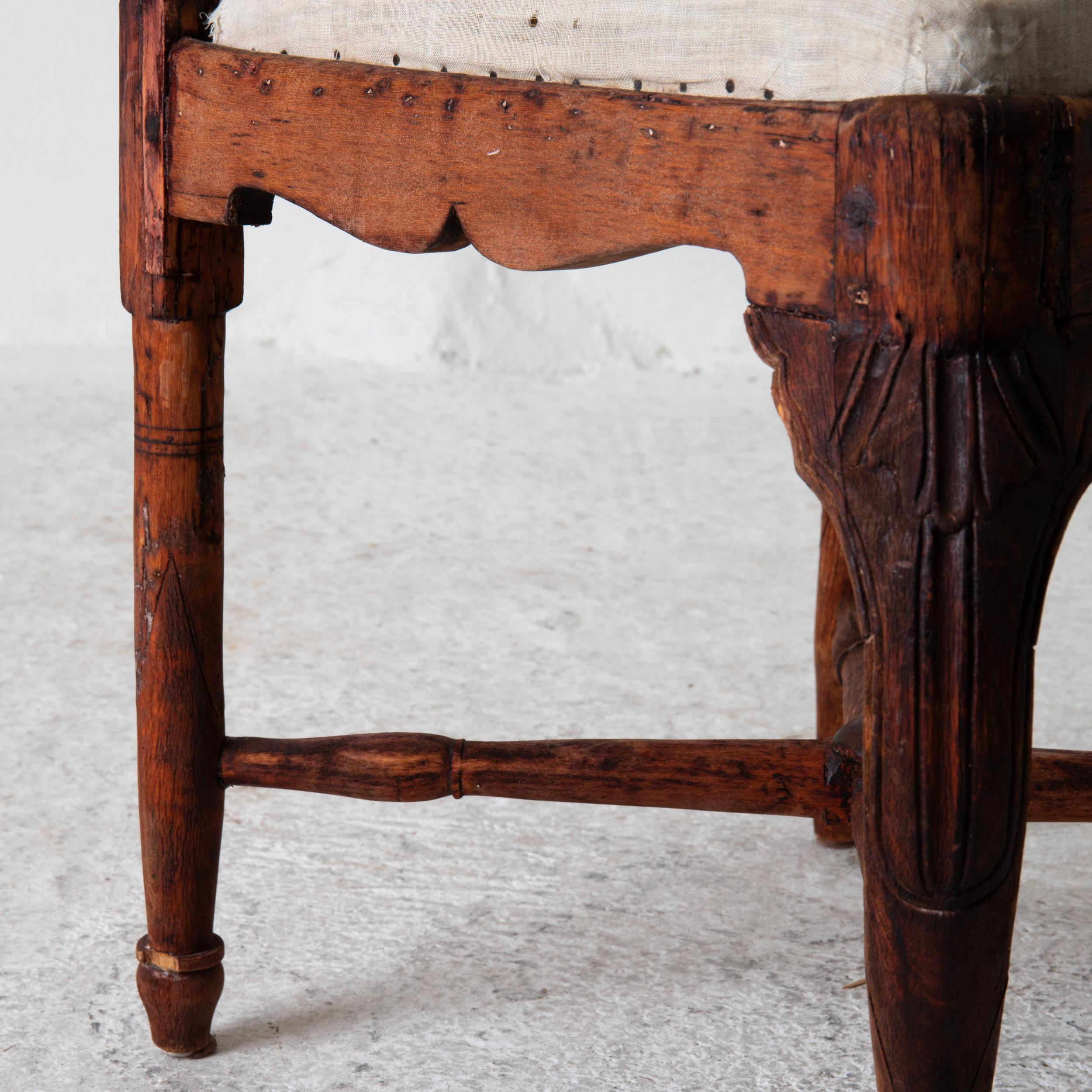 Chair Armchair Corner Swedish Rococo 1750-1775 Original Finish, Sweden 2