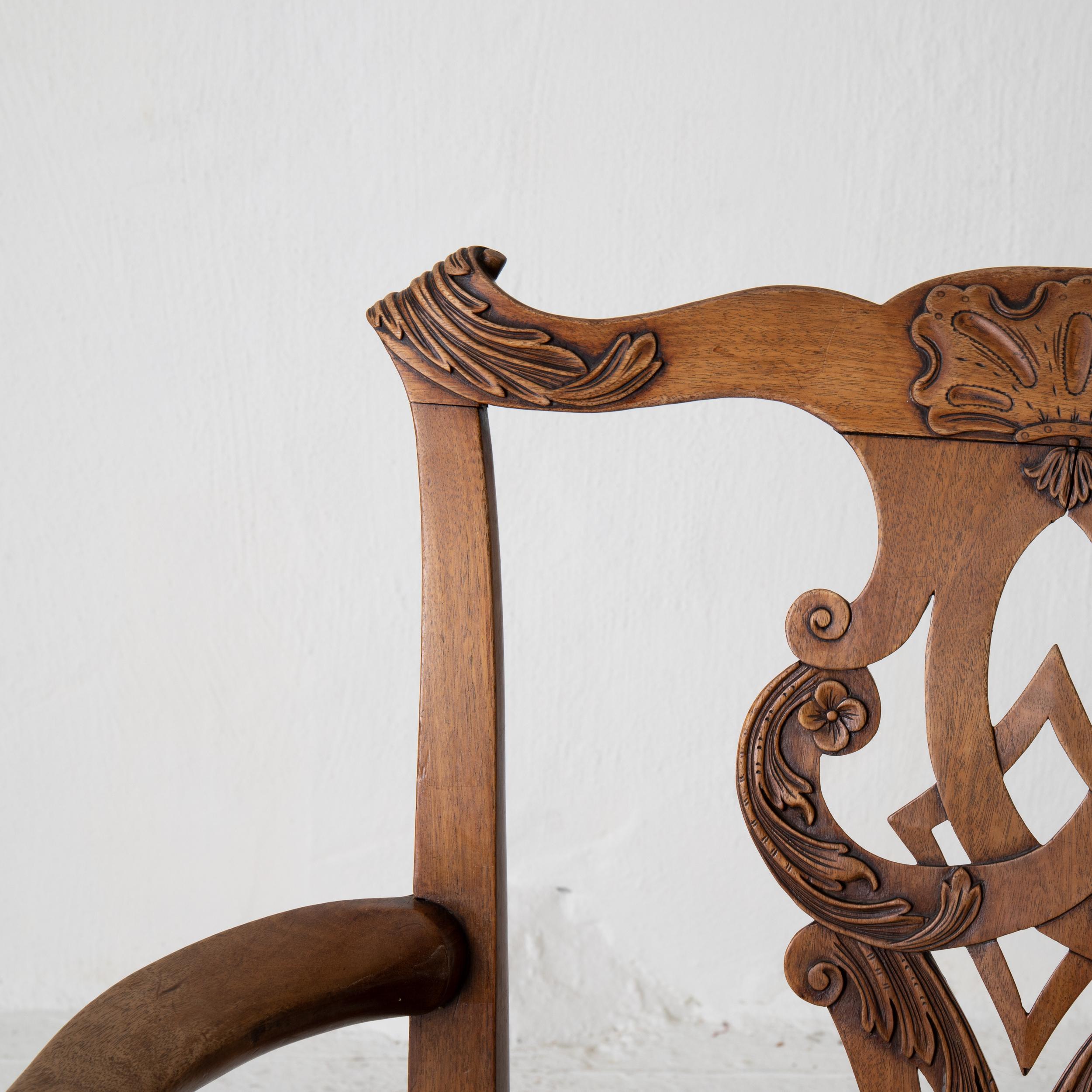 chippendale arm chair