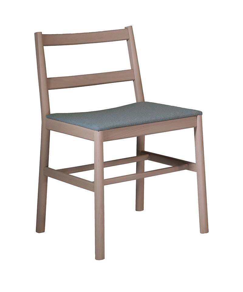 Modern Chair Art, 0020-LE in Beechwood Painted and Wood Seat by Emilio Nanni For Sale