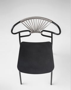 Chair Art, 0047 Genoa Metal Frame Varnish and Back in Woven Rope