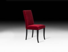 Chair Audrey, Red Velvet Fabric, Italy