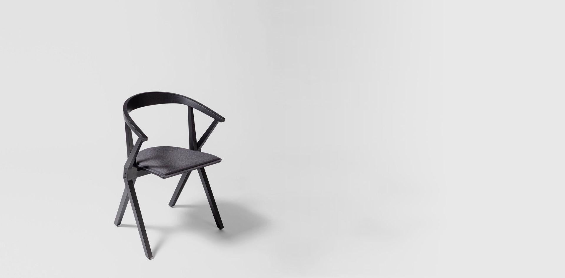 Chair B Black Lacquered Ash by Konstantin Grcic For Sale 3