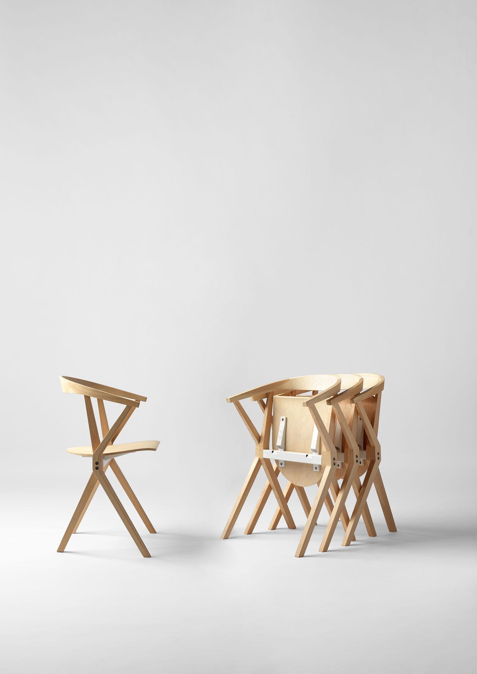 Chair B designed by Konstantin Grcic for BD Barcelona. Konstantin Grcic is a German Industrial designer known for creating mass-manufactured items, such as furniture and household products. Described as having a pared-down aesthetic, his functional