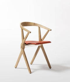 Chair B Orange Lacquered Ash by Konstantin Grcic