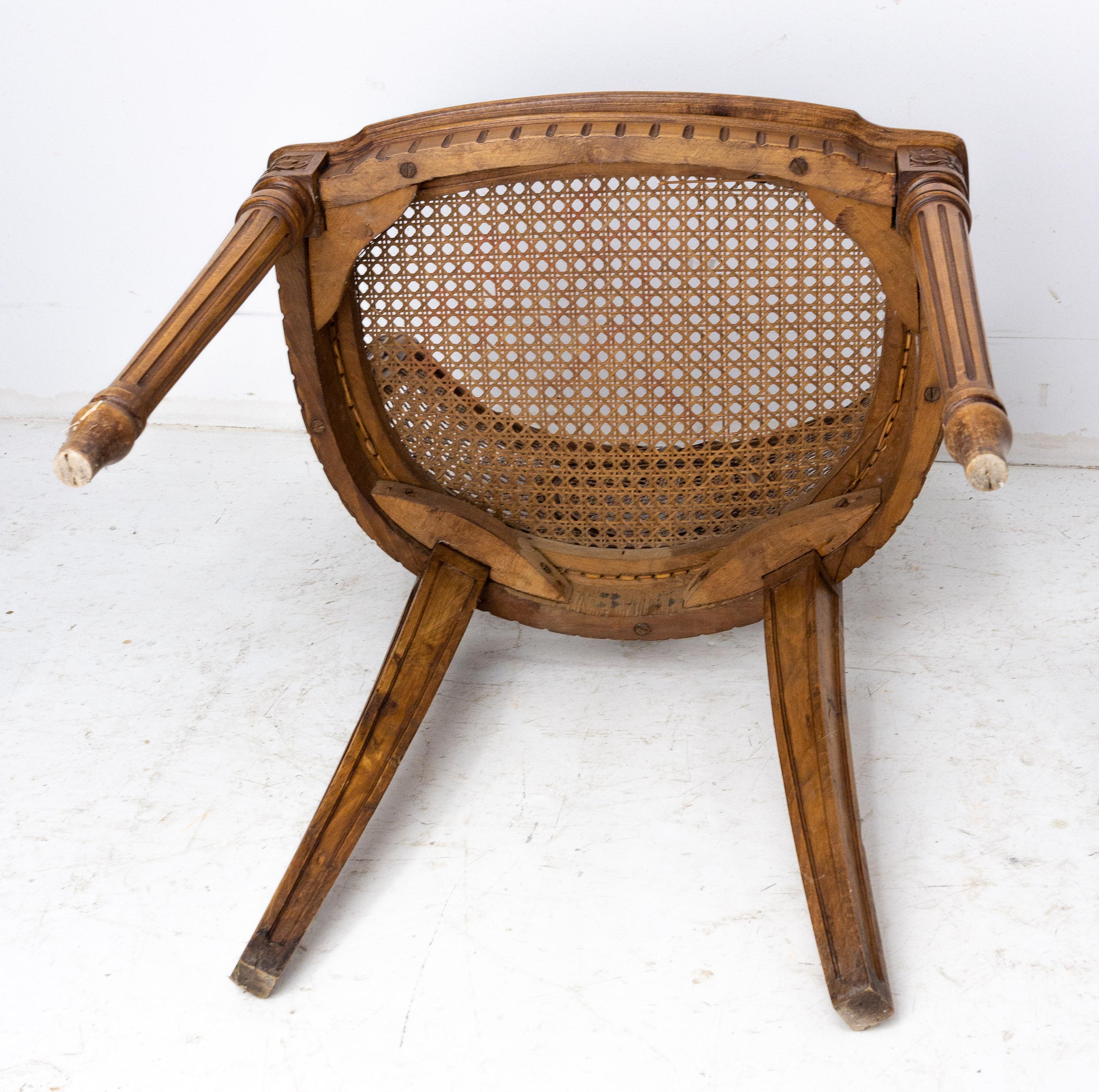 Chair Beech and Cane in the Louis XVI Style, French, circa 1900 12